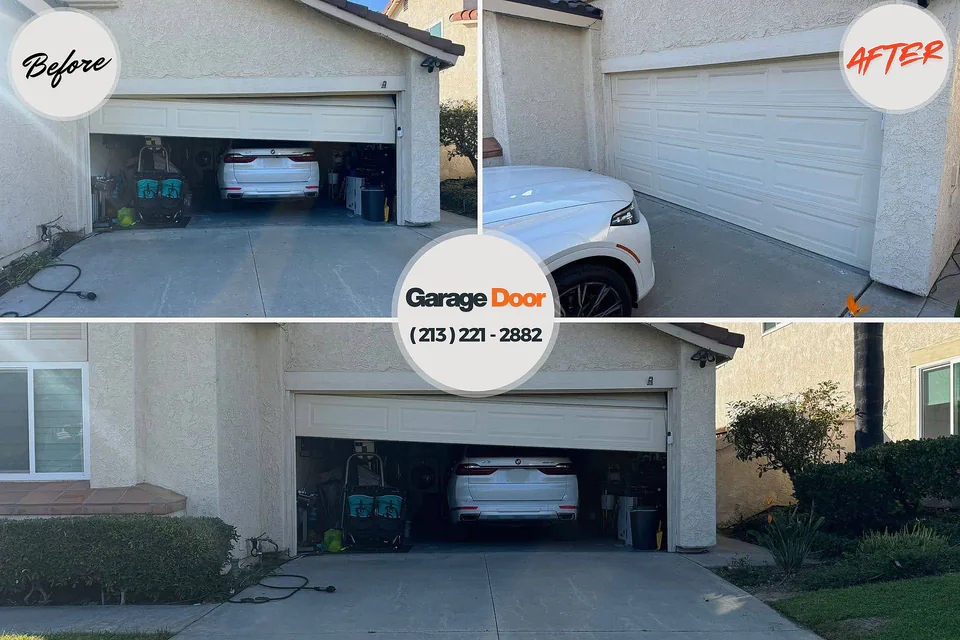 Before and after: garage door repair Greybull, WY